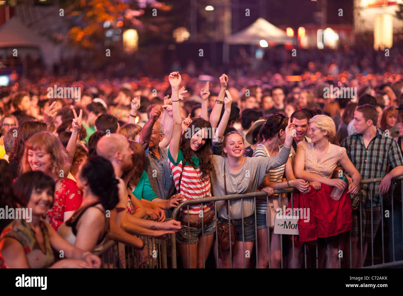 Canada,Quebec,Montreal, Montreal Jazz Festival, foule de gens Banque D'Images