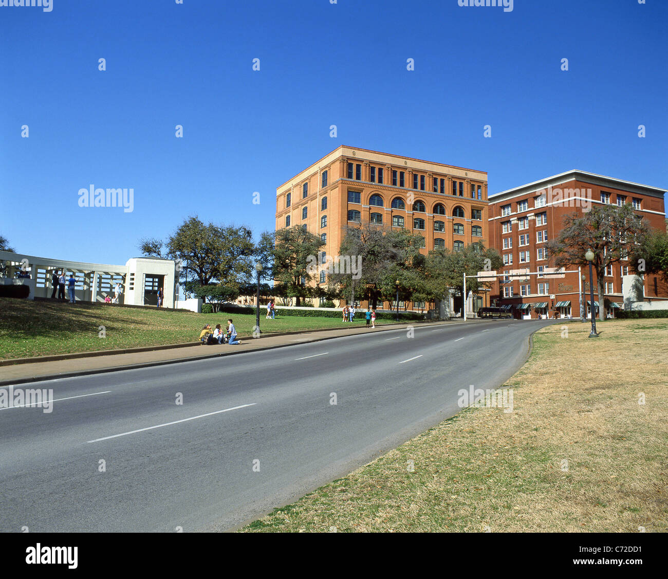 Colline (site de l'assassinat de Kennedy), Dealey Plaza Historic District, West End, Dallas, Texas, États-Unis d'Amérique Banque D'Images