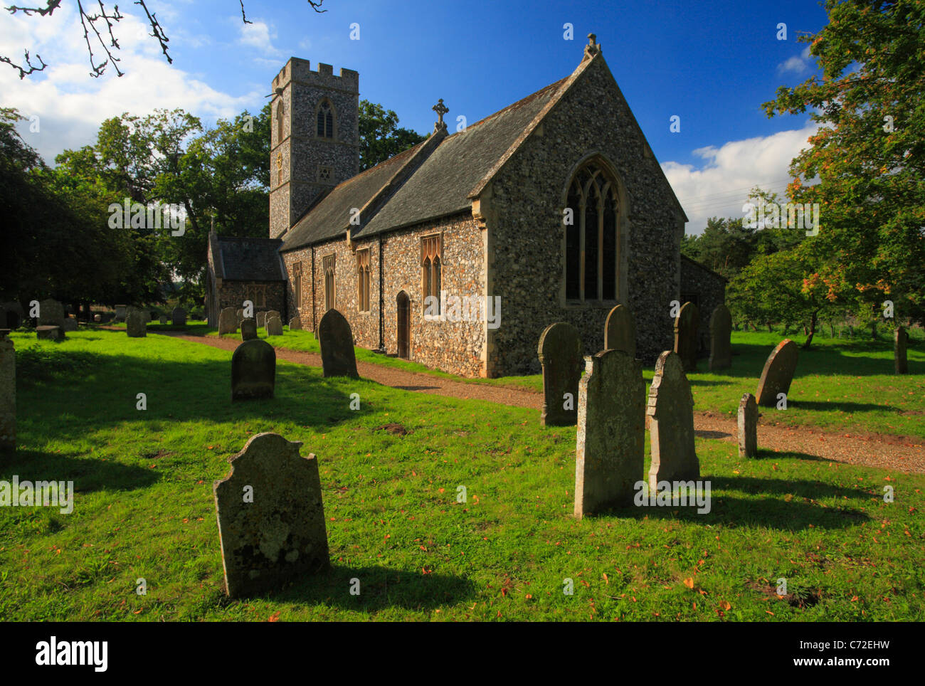 St Andrew's Church à Kirby Bedon à Norfolk. Banque D'Images