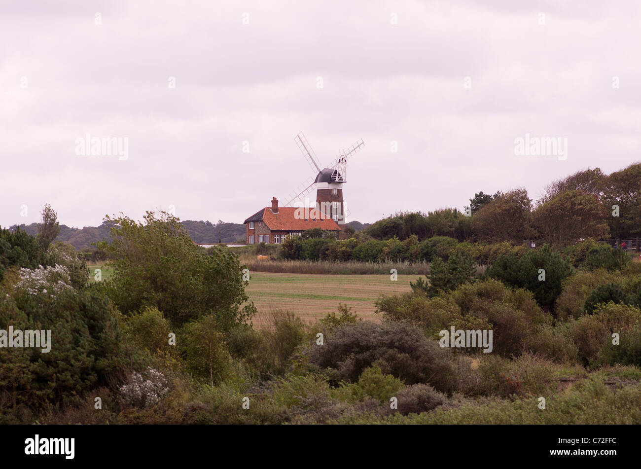 Un moulin à vent converti en une résidence près de Norfolk Sheringham Banque D'Images