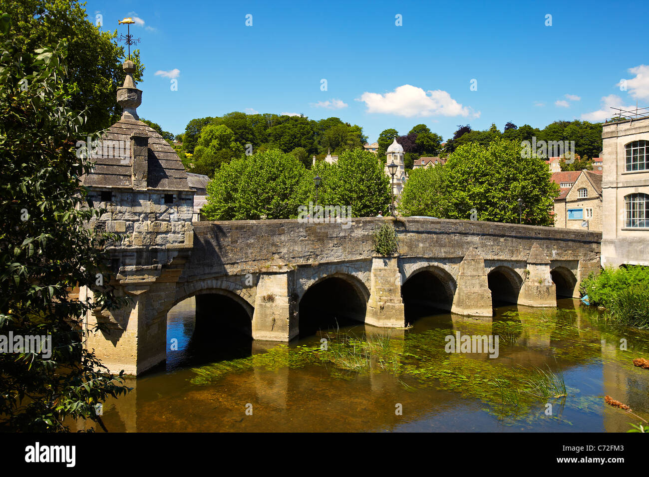 Ville Pont sur la rivière Avon, Bradford on Avon, Wiltshire, England, UK Banque D'Images