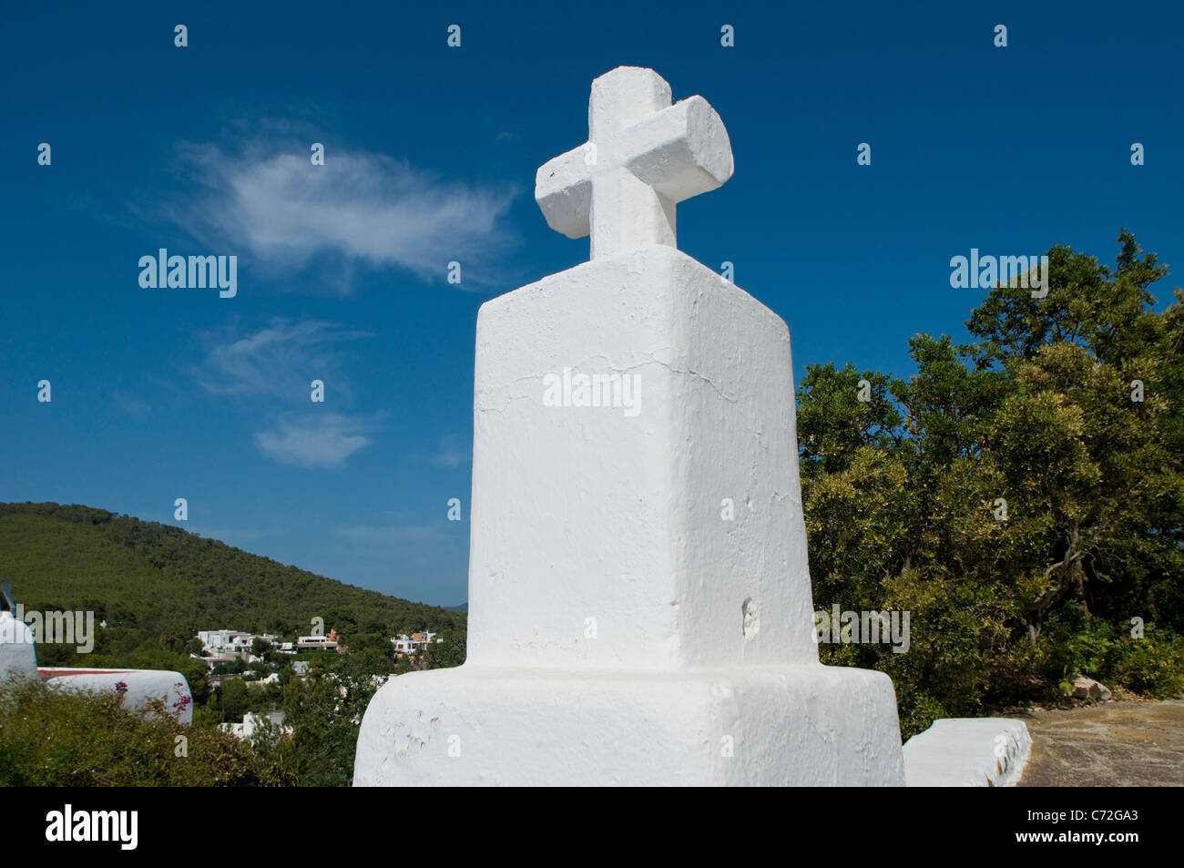 Église de Santa Eulalia, Ibiza, Baléares, Espagne Banque D'Images