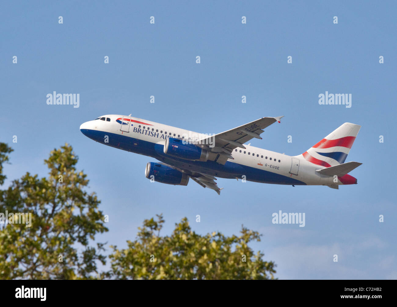 British Airways Airbus A319, l'aéroport de Gatwick, West Sussex, Angleterre Banque D'Images