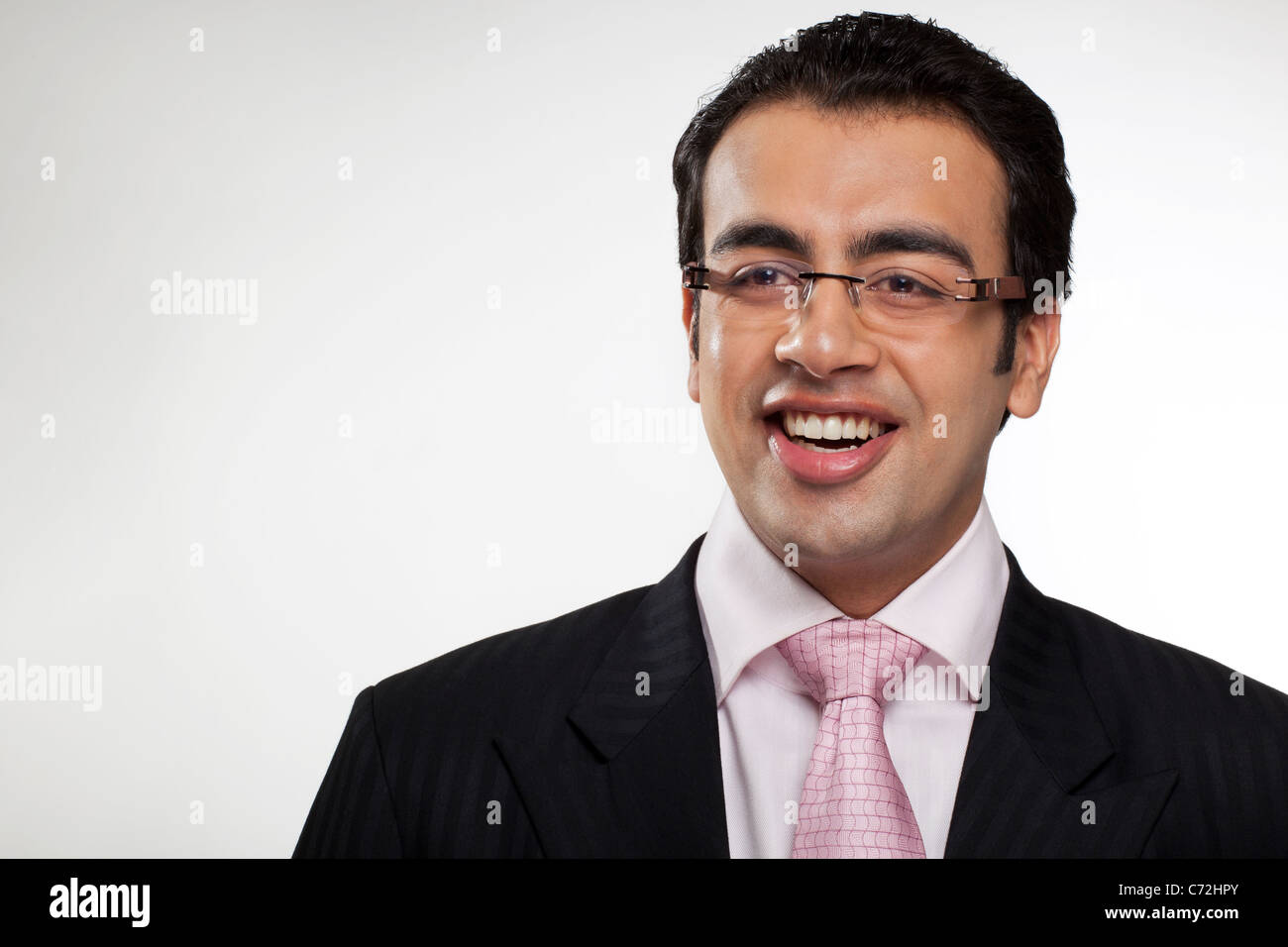 Businessman smiling Banque D'Images