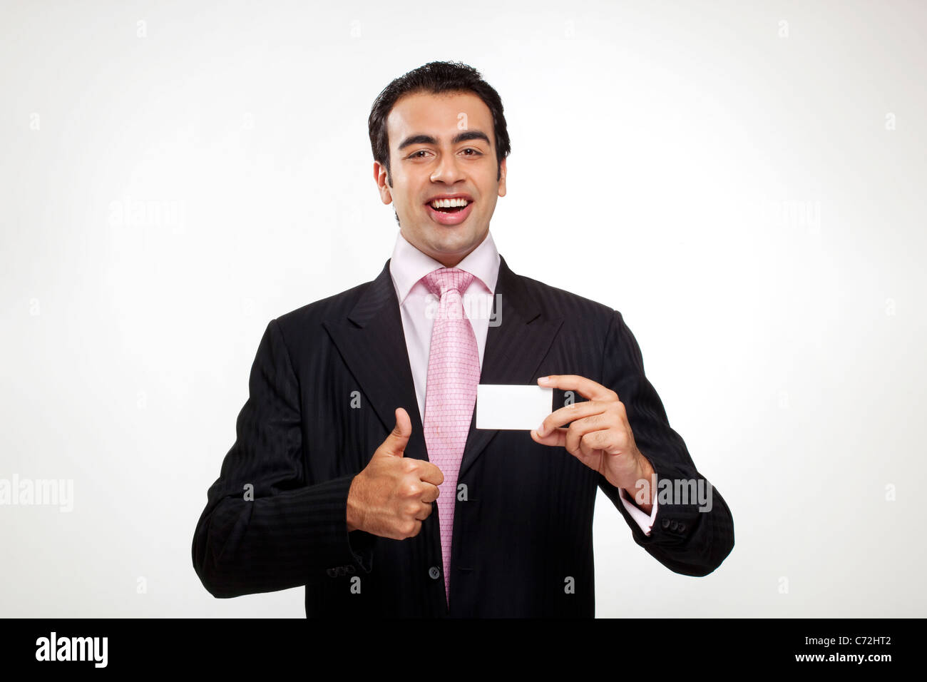 Le businessman giving Thumbs up Banque D'Images