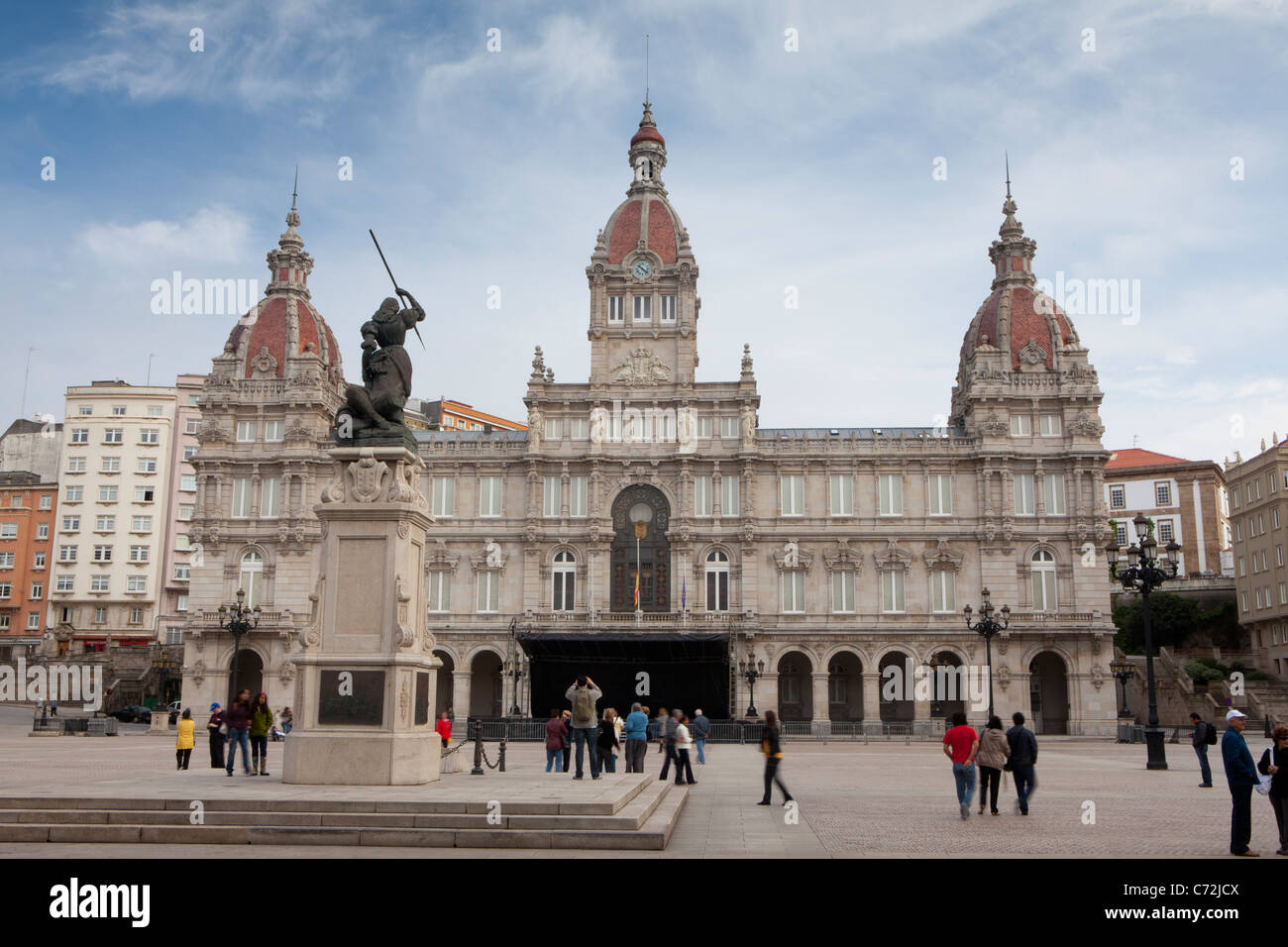 Hôtel de ville, La Corogne, Galice, Espagne Banque D'Images