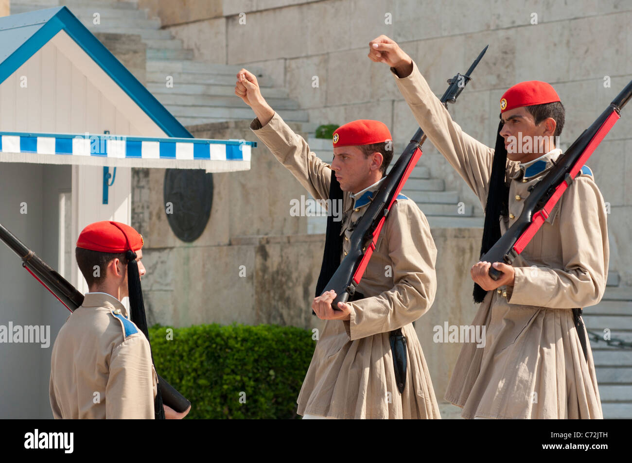 Changement de la garde à la place Syntagma, Athènes, Grèce. Banque D'Images