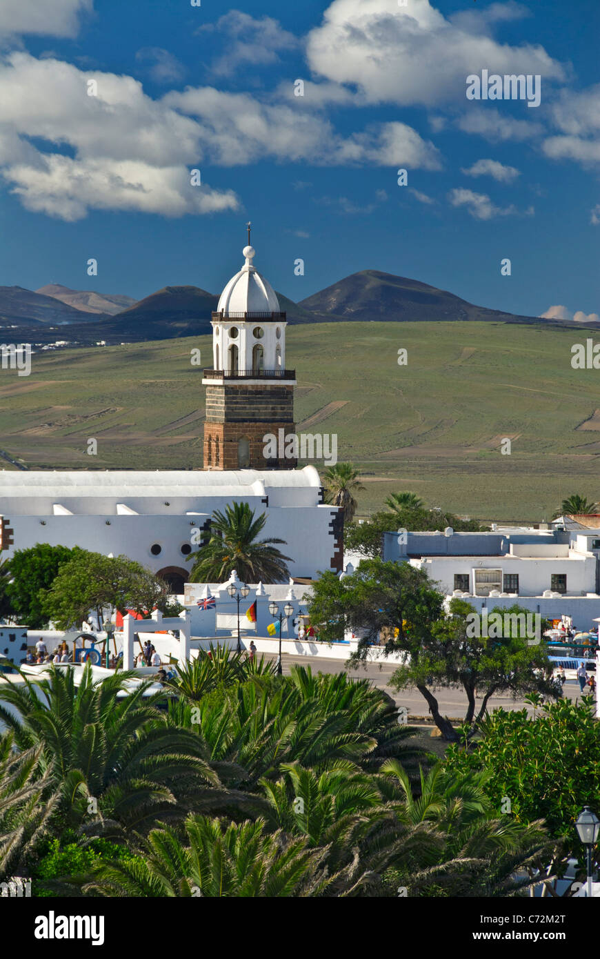 Vieille ville de Teguise Lanzarote avec l'église de Nuestra Señora de Guadalupe, Lanzarote Iles Canaries Espagne Banque D'Images