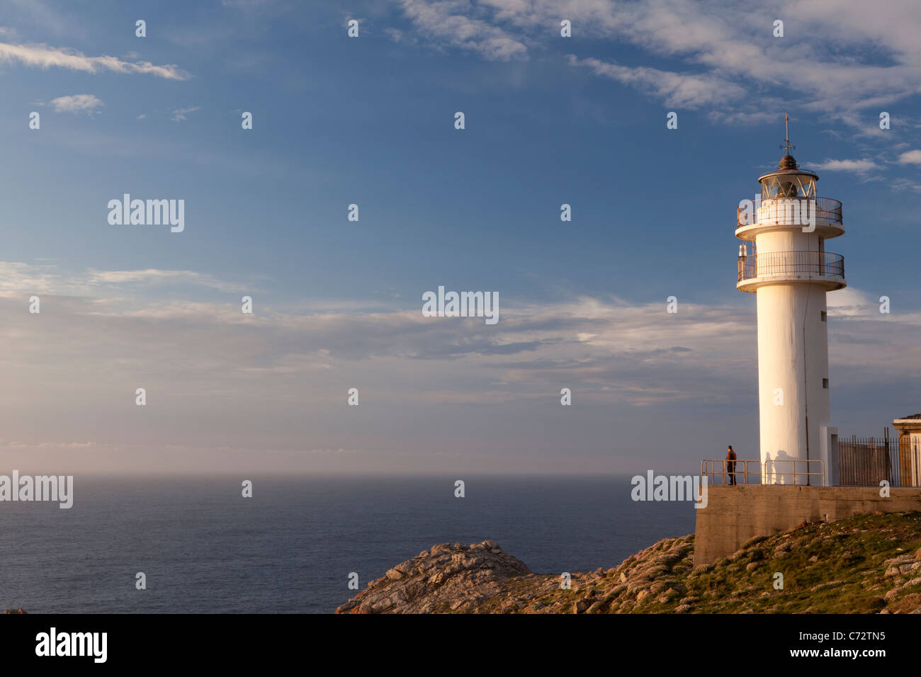 Phare du Cap Touriñan, La Corogne, Galice, Espagne Banque D'Images