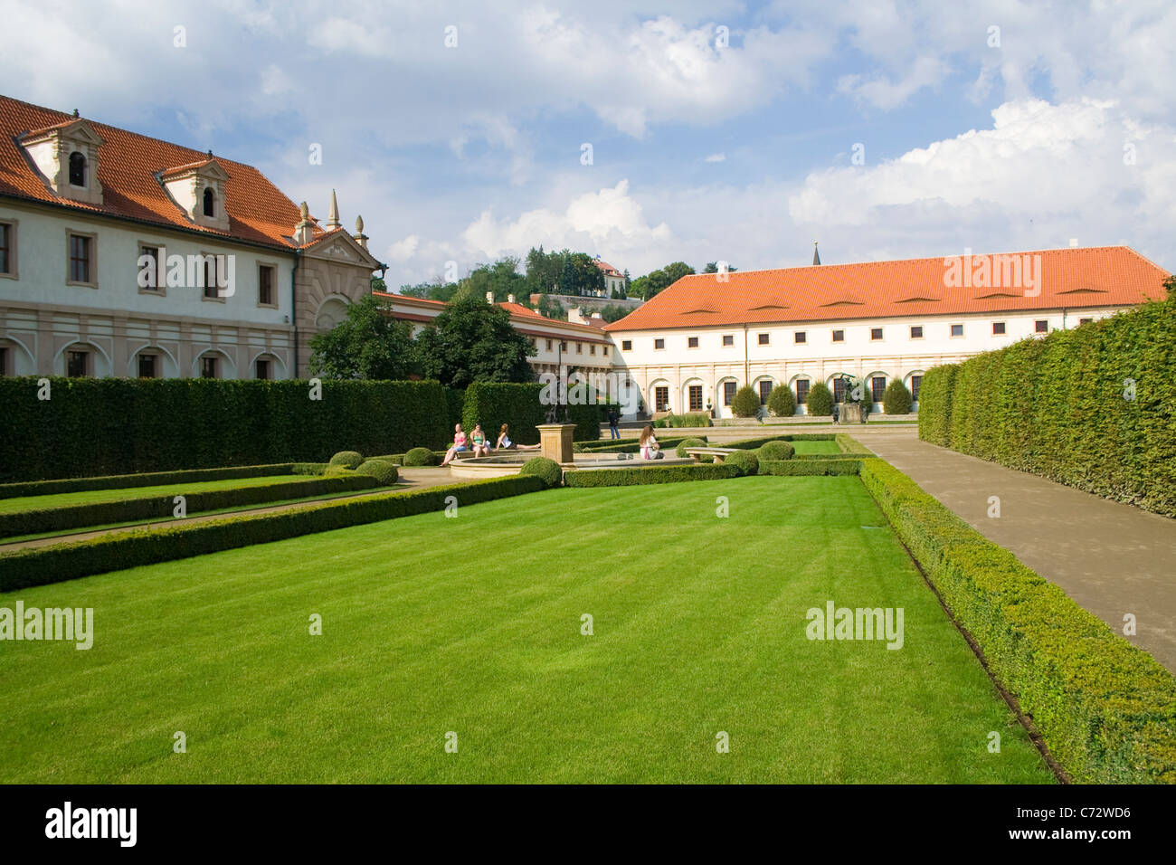 Dans Parc Palais Wallenstein, siège du Sénat tchèque, Prague, République Tchèque, Europe Banque D'Images