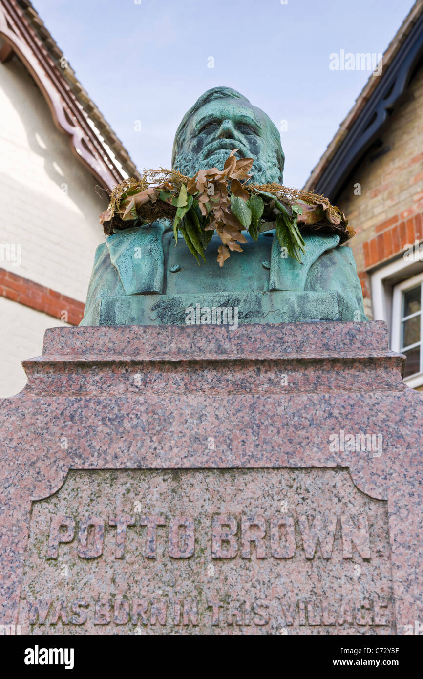 Le Potto Brown Statue - Houghton, Cambridgeshire - Angleterre Banque D'Images