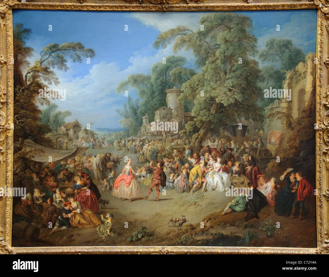 La foire à Bezons, ca. 1730, par Jean Baptiste Joseph Pater, Banque D'Images