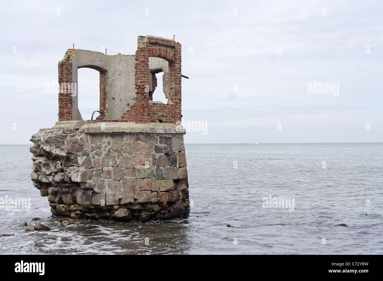 Des ruines, l'île de Rügen, Mecklembourg-Poméranie-Occidentale, Allemagne, Europe Banque D'Images