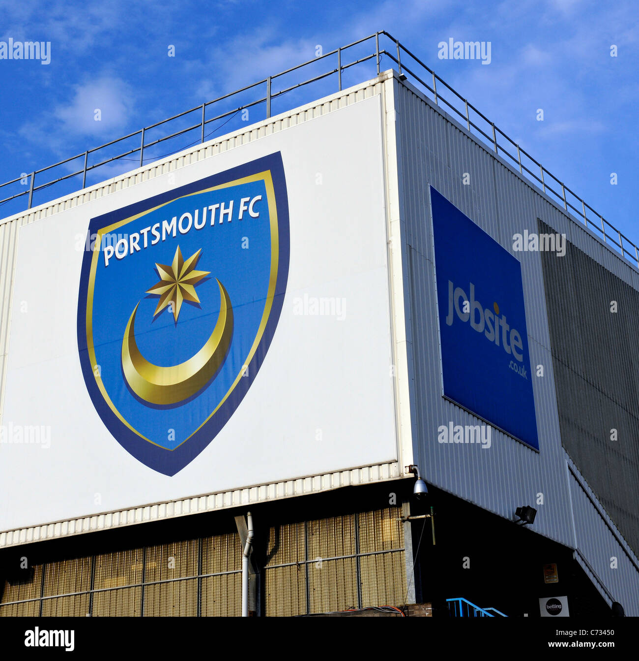 Fratton Park HOME de Portsmouth Football Club, Windsor Castle Road, Fratton, Portsmouth, Hampshire, Angleterre, Royaume-Uni. Banque D'Images