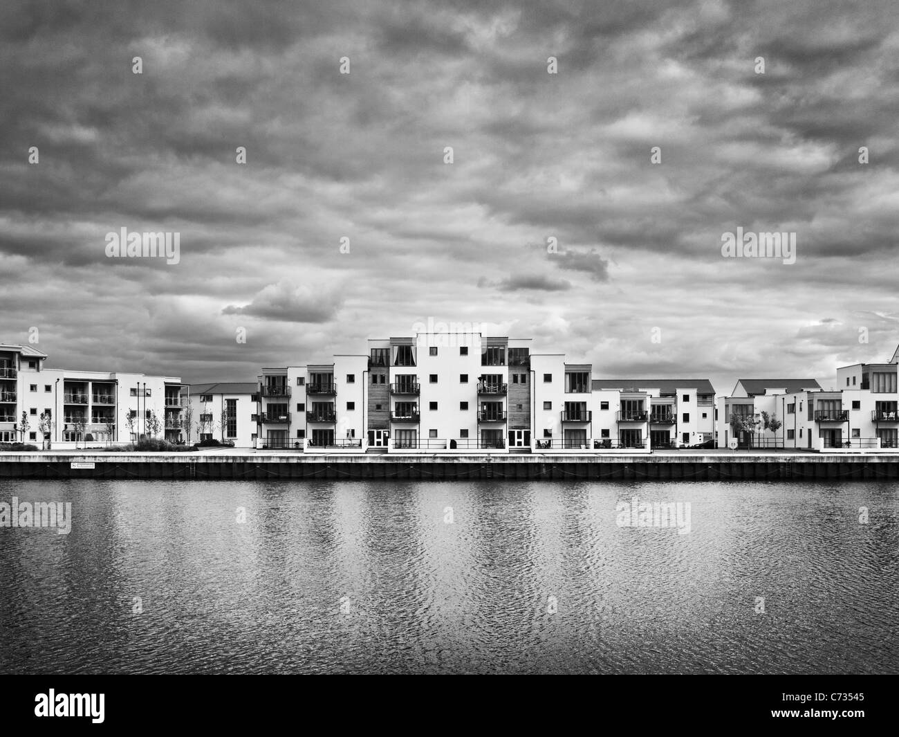 Appartements modernes à Portishead Quays Marina, nord du Somerset, Angleterre. Banque D'Images