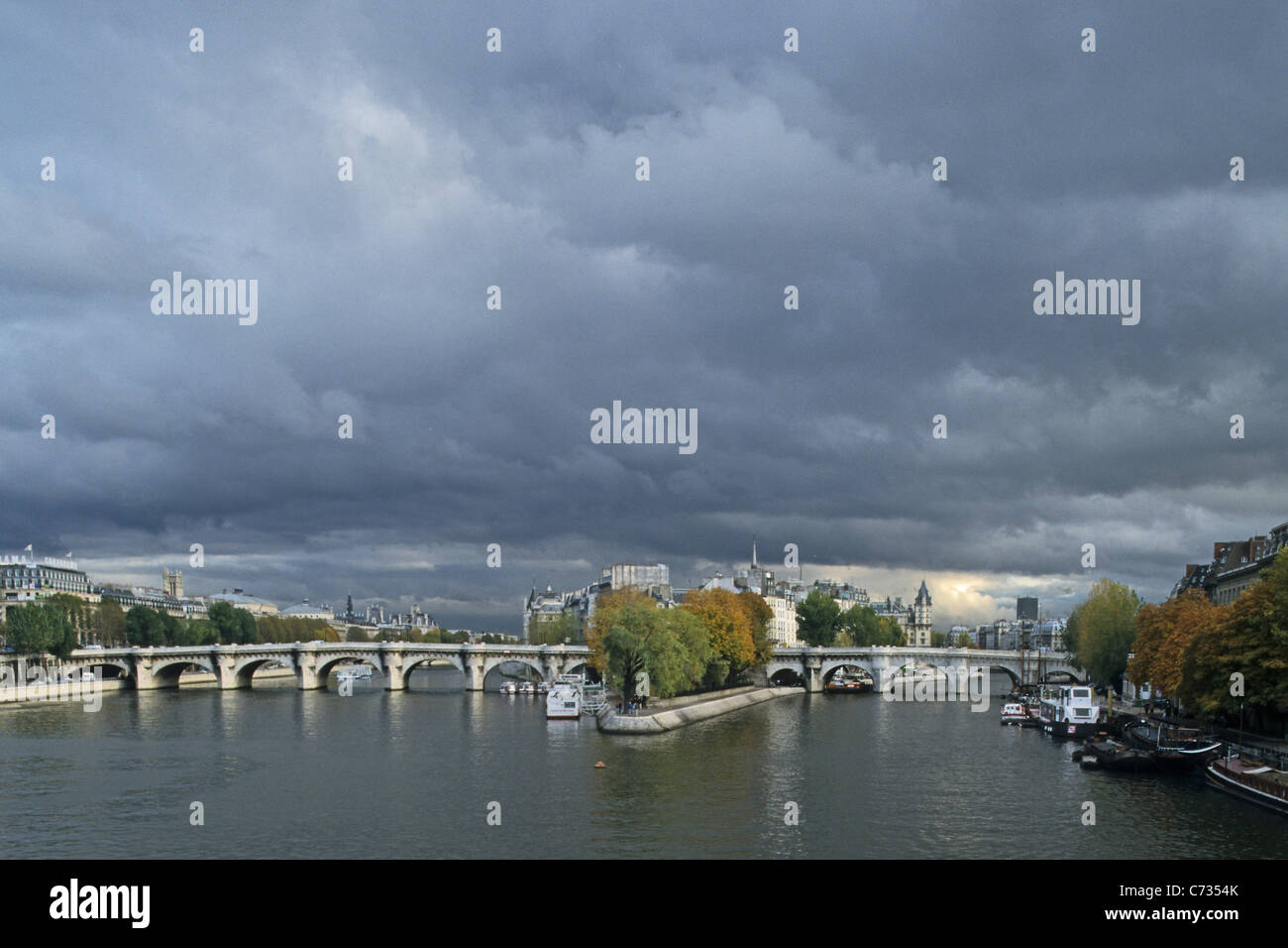 Pont Neuf, pont en arc à l'Ile de la Cité, 1. Arrondissement, Paris, France, Europe Banque D'Images