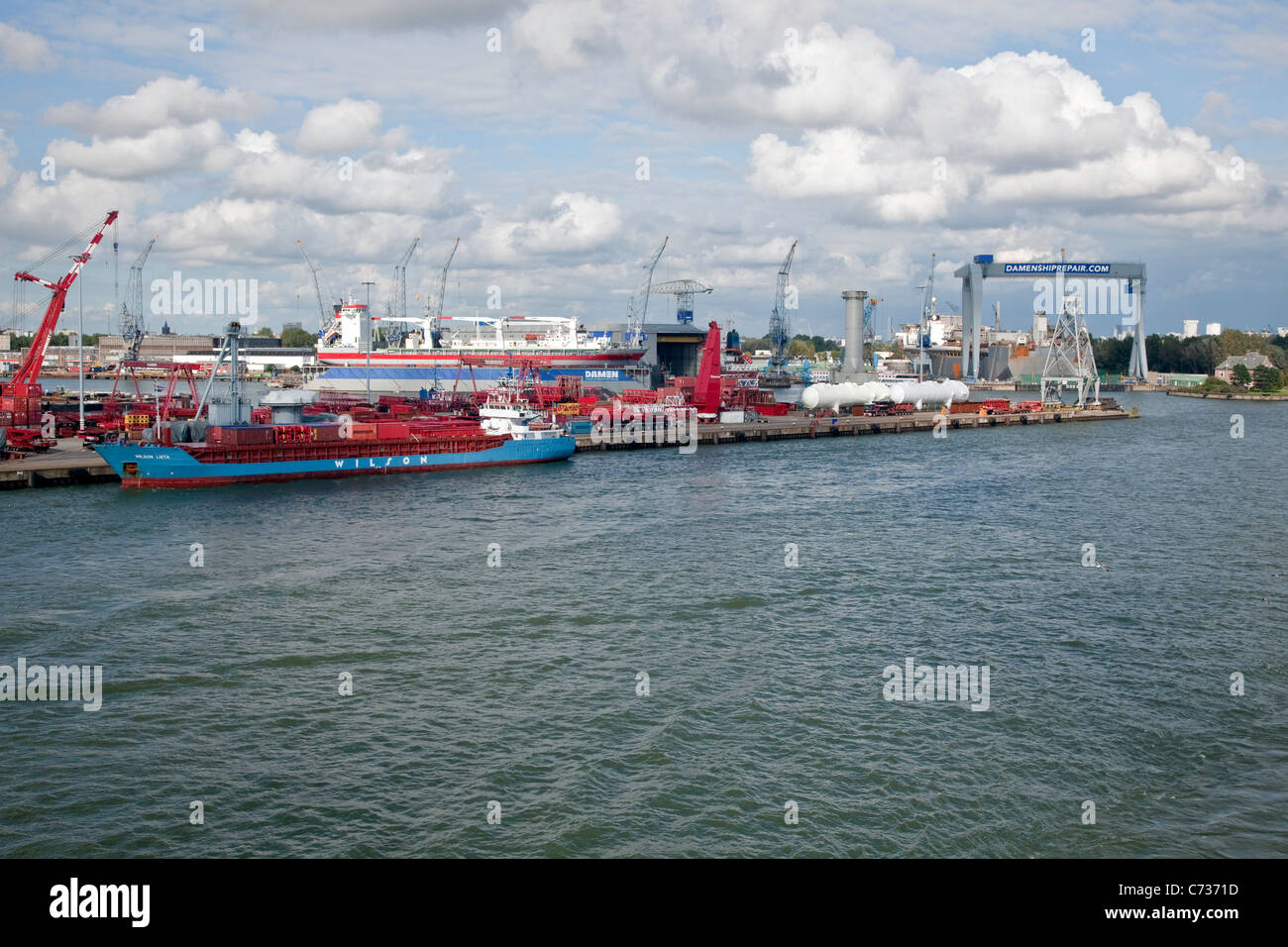 Port de Commerce de Rotterdam Europoort;;Pays-Bas;Hollande;l'Europe ; Banque D'Images