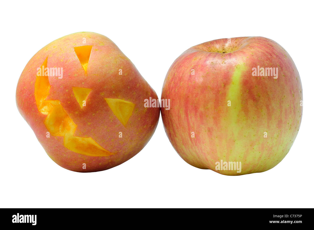 Halloween Ghost fait d'apple Banque D'Images