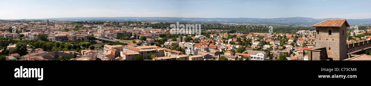 Carcassonne vue panoramique Banque D'Images