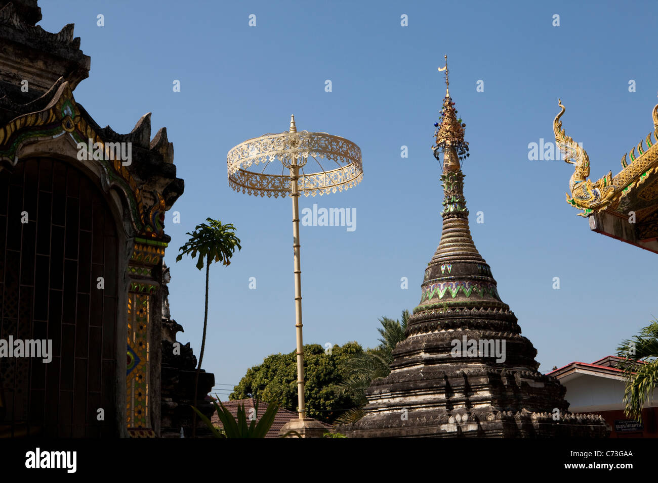 Wat Chetawan, Chiang Mai, Thaïlande Banque D'Images