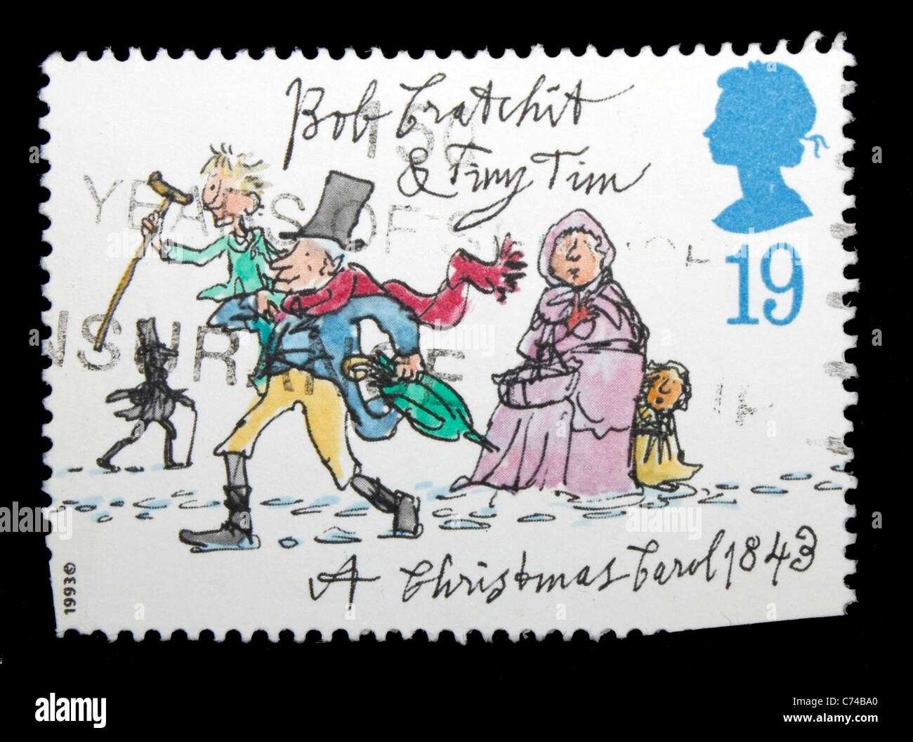 Un timbre-poste liés à Noël. Grande-Bretagne Banque D'Images