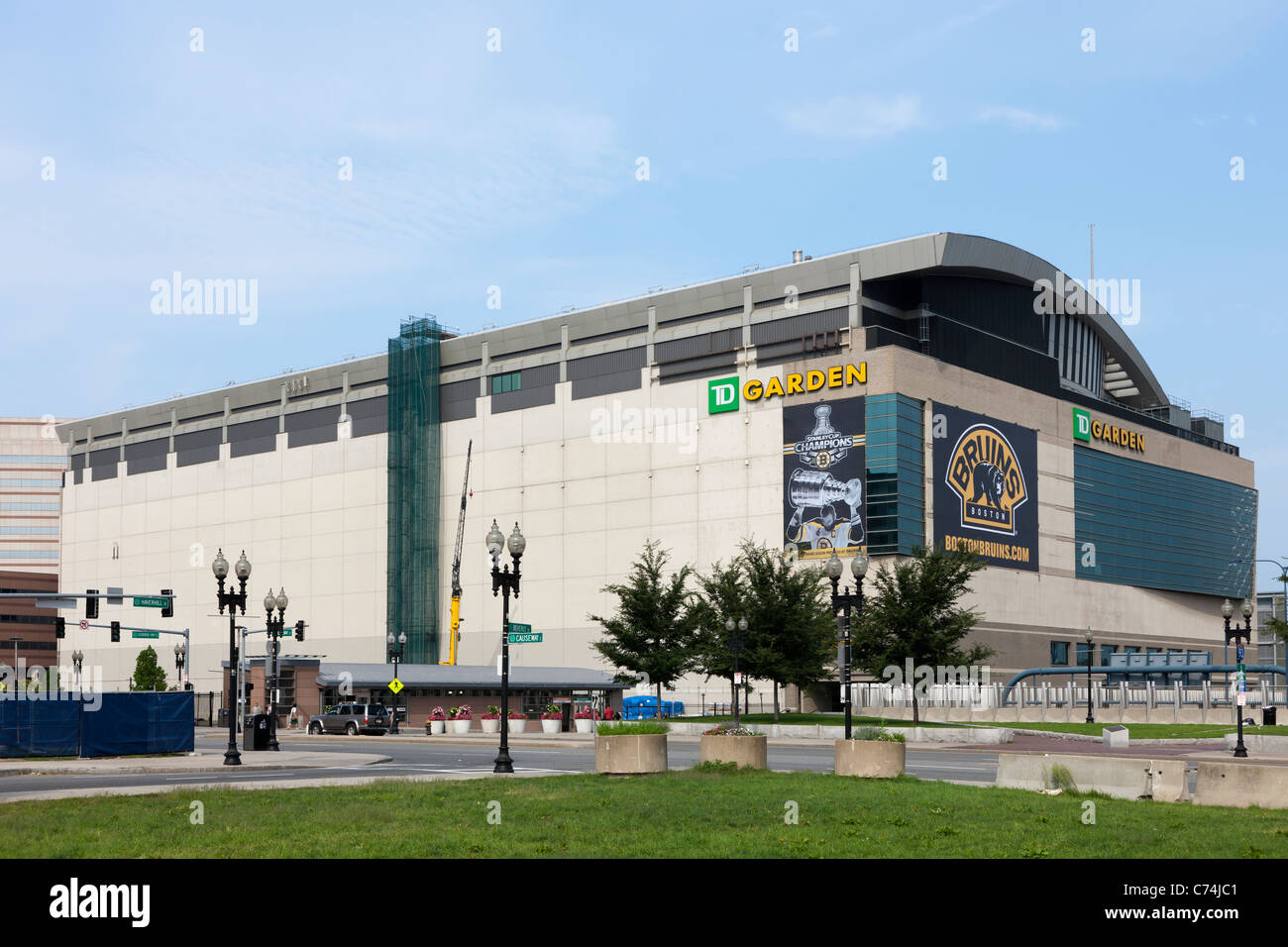 TD Garden, domicile des Boston Celtics NBA et NHL Boston Bruins de Boston, au Massachusetts. Banque D'Images