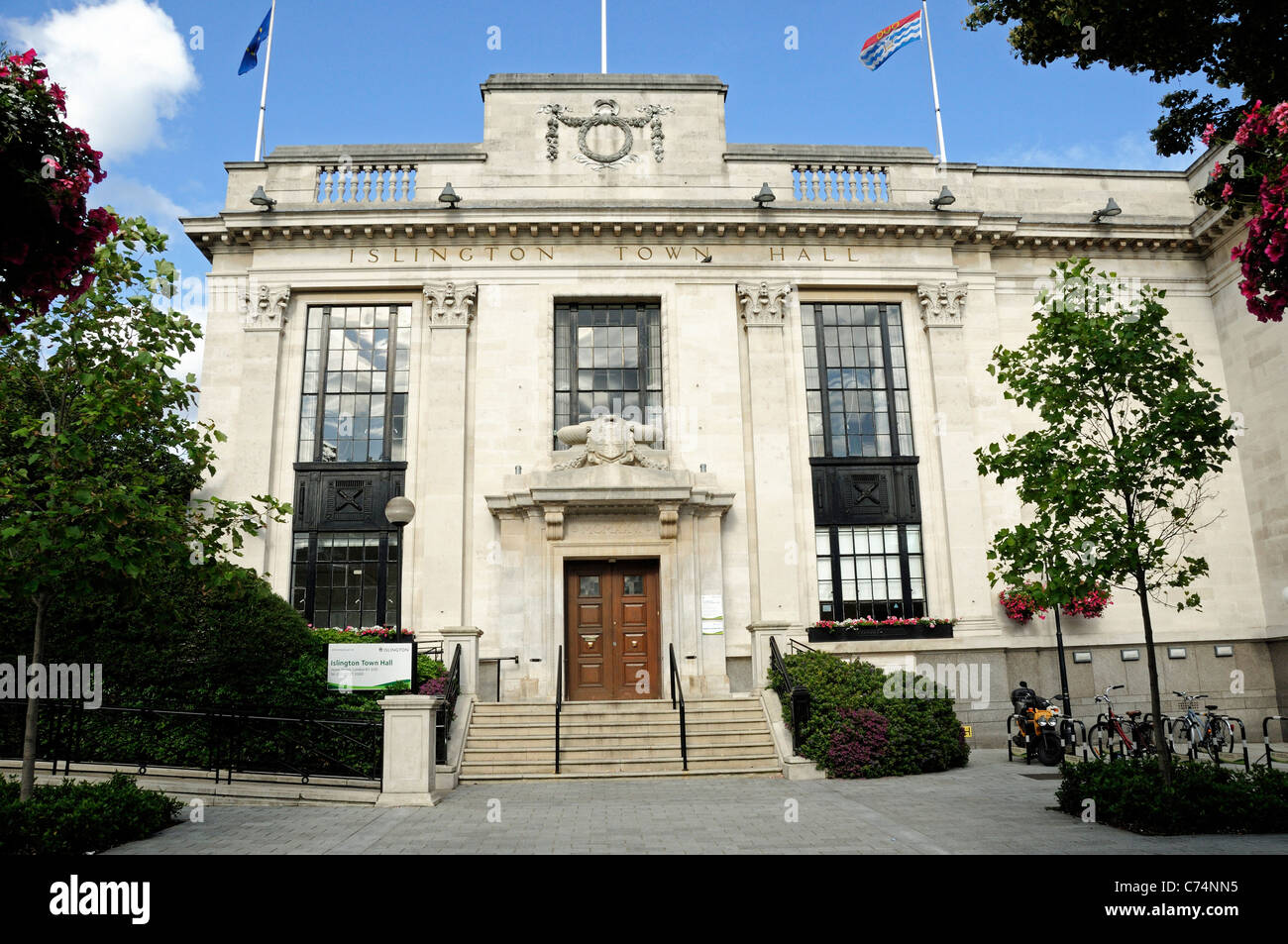 Hôtel de Ville d'Islington Upper Street London England UK Banque D'Images