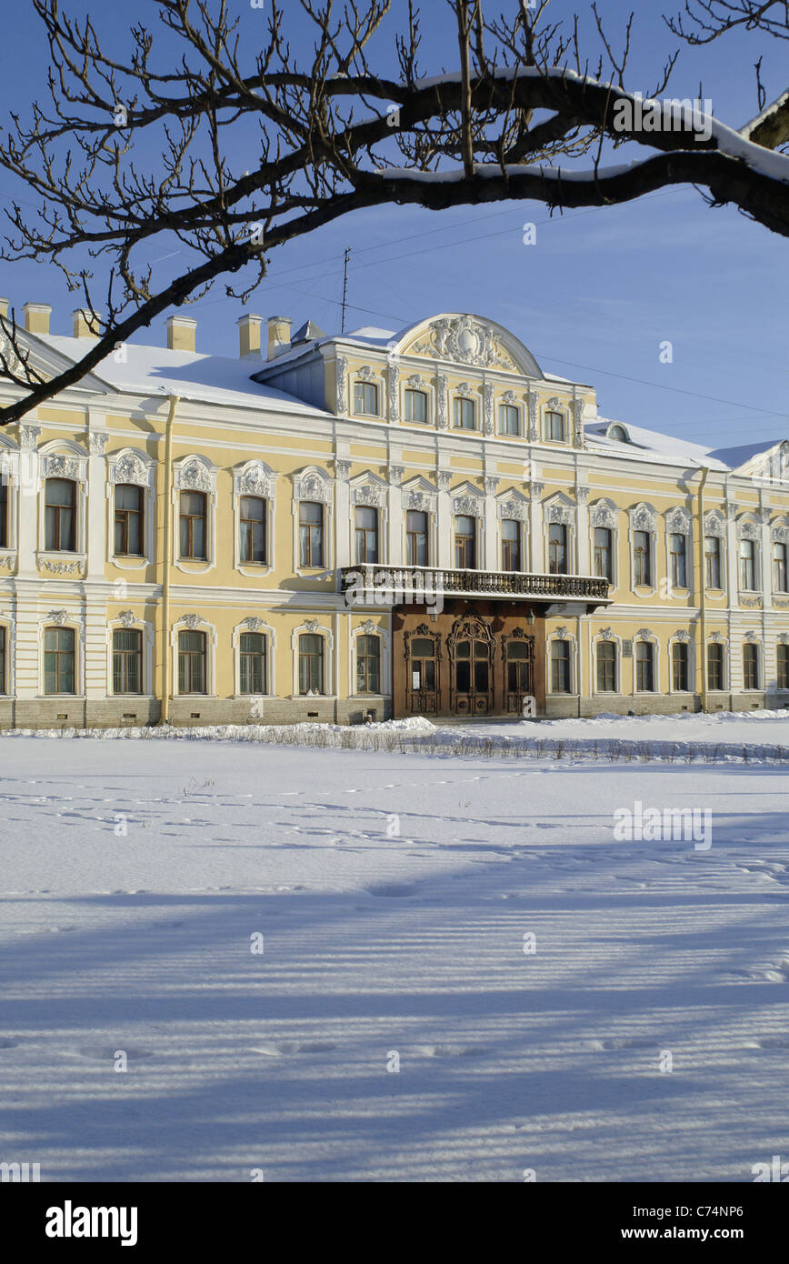 La Russie. Saint-pétersbourg. Sheremetev Palace. L'hiver. Banque D'Images