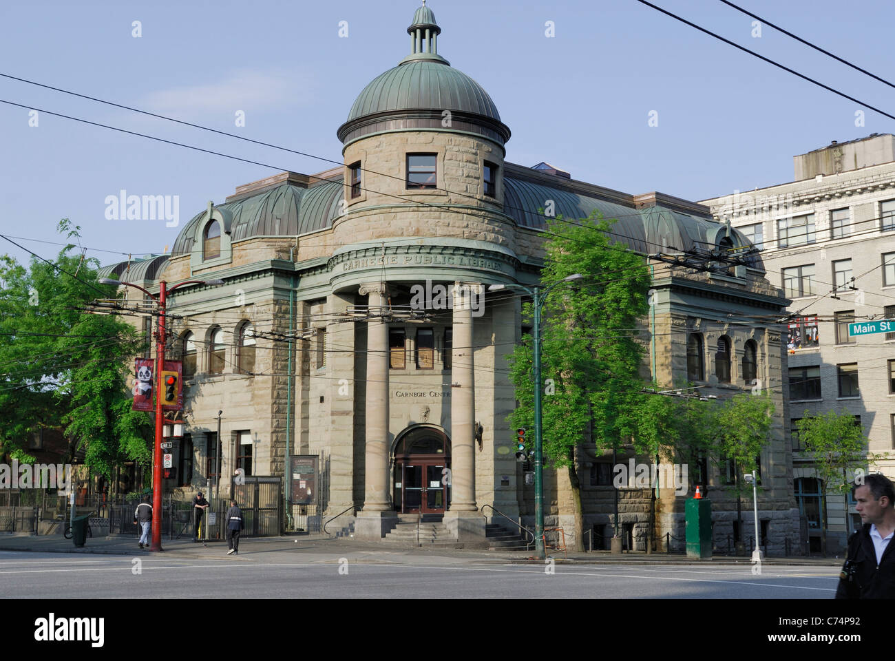 La Bibliothèque Carnegie a ouvert le 1er octobre 1903, et fermé en 1957. Situé à Main et Hastings, est maintenant un centre communautaire de Vancouver Banque D'Images