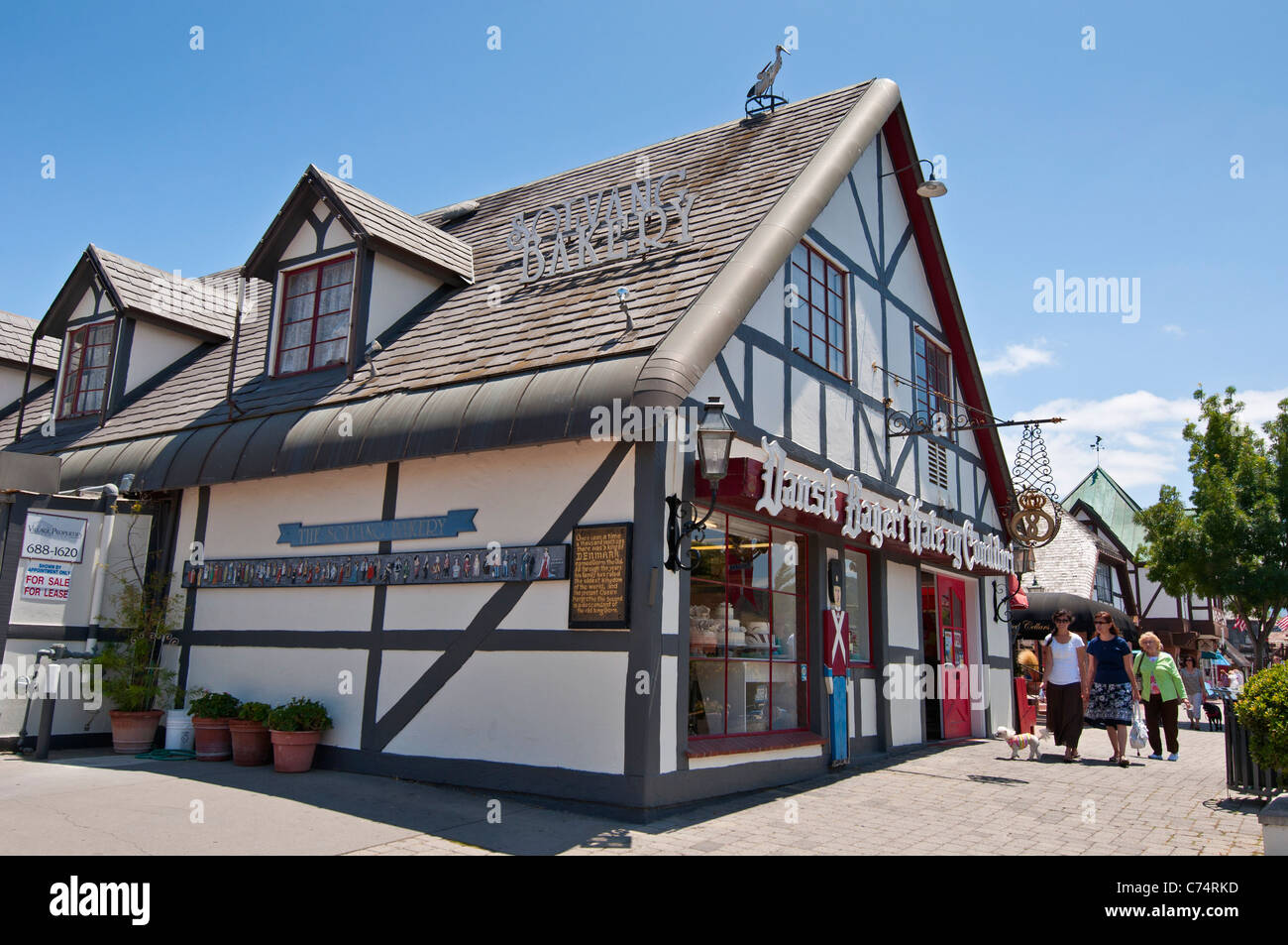 Solvang, une ville de style danois à Santa Barbara County est une attraction touristique populaire. Banque D'Images