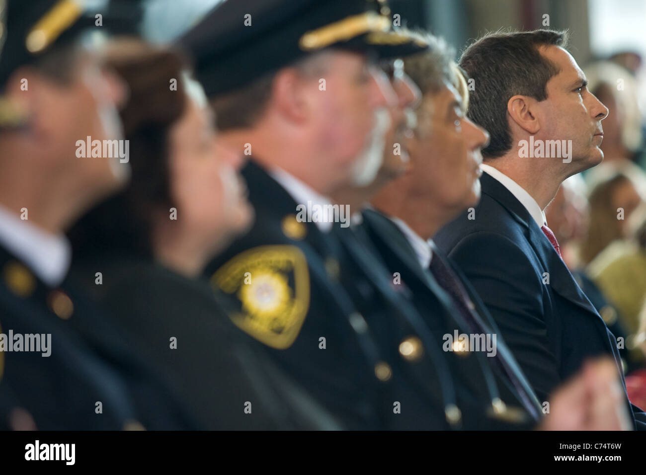 11 septembre 2011 - London, Canada : Sur le 10e anniversaire du 11 septembre un mémorial est dévoilé dédié aux pompiers morts. Banque D'Images