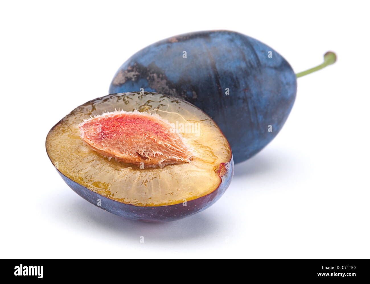 Blue fruit mûres libre isolated on white Banque D'Images