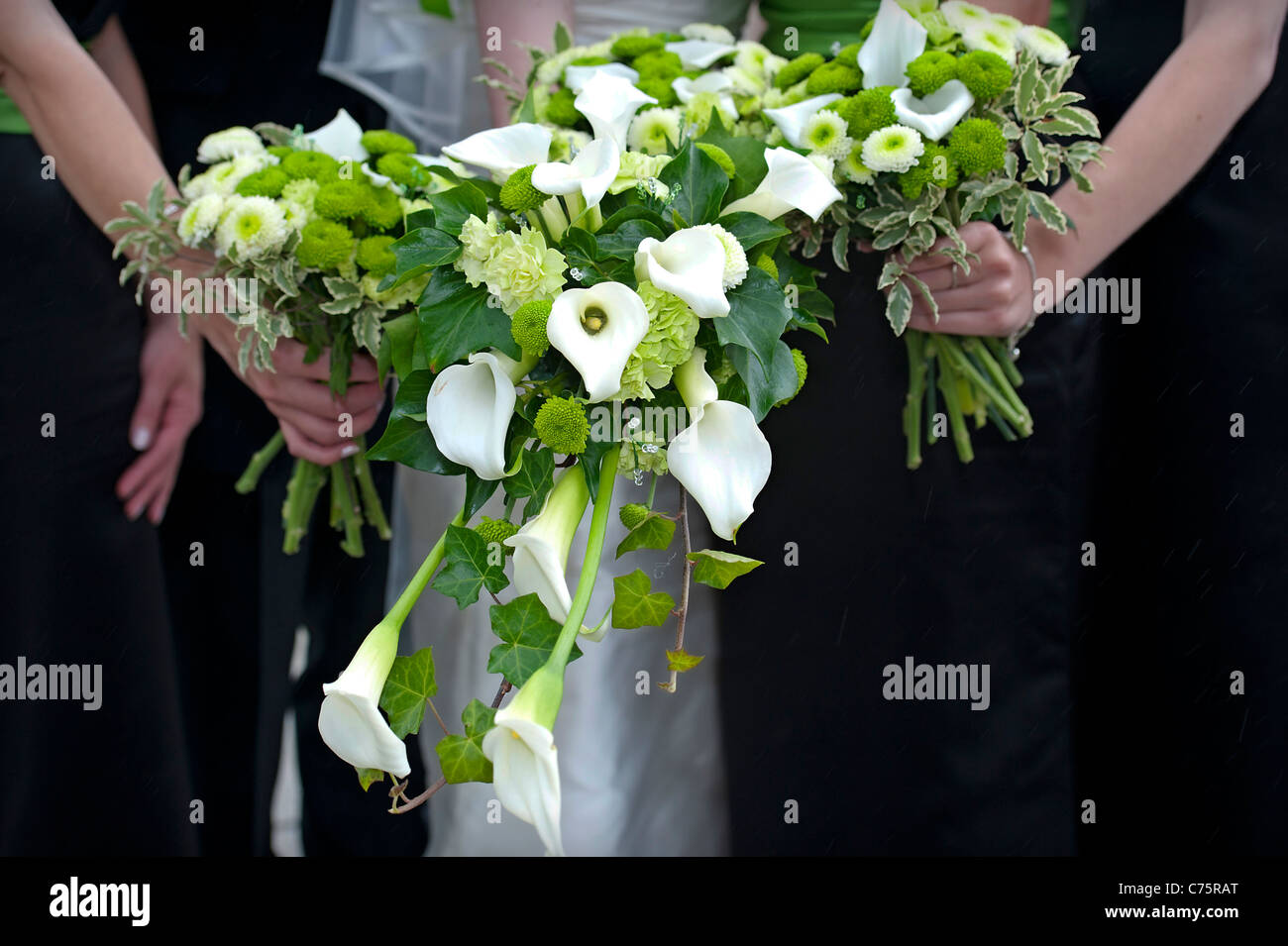 Bouquets de mariage lys blanc Banque D'Images