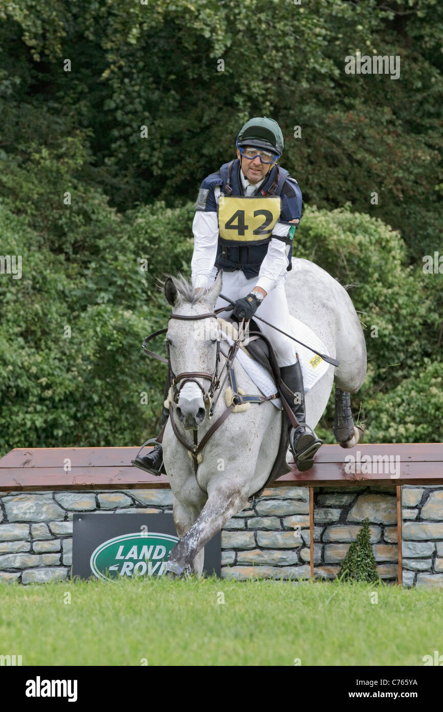 Bill Levett sur soie - Pierre Gatcombe 2011 Banque D'Images