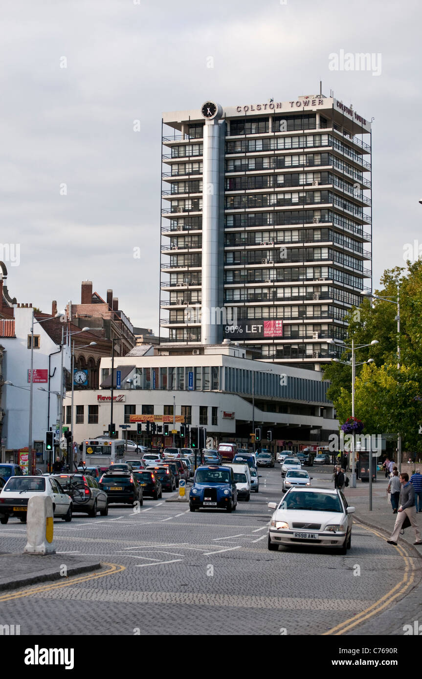 Le centre-ville de Bristol avec Tour Colston, Angleterre, Royaume-Uni Banque D'Images