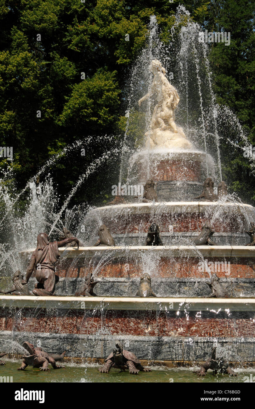 Fontaine Latona, Herrenchiemsee Herreninsel Haute-bavière Allemagne Banque D'Images