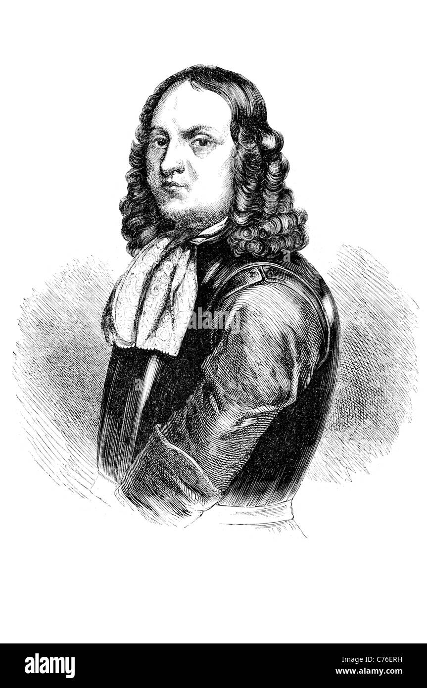 Portrait Robert Blake commandant militaire de l'Angleterre du Commonwealth amiral anglais 17e siècle chef suprématie navale royale BRITANNIQUE N Banque D'Images