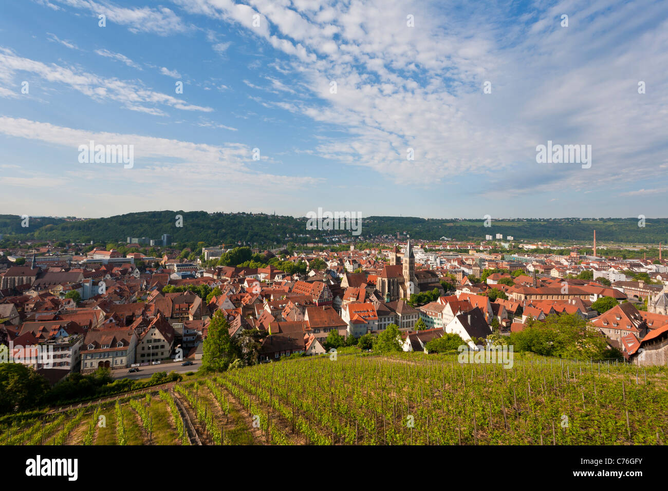 Paysage urbain d'Esslingen, BADEN-Württemberg, Allemagne Banque D'Images