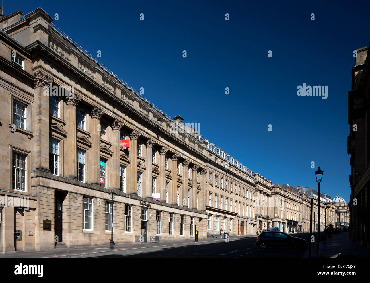 La magnifique architecture de Grey Street, Newcastle upon Tyne Banque D'Images