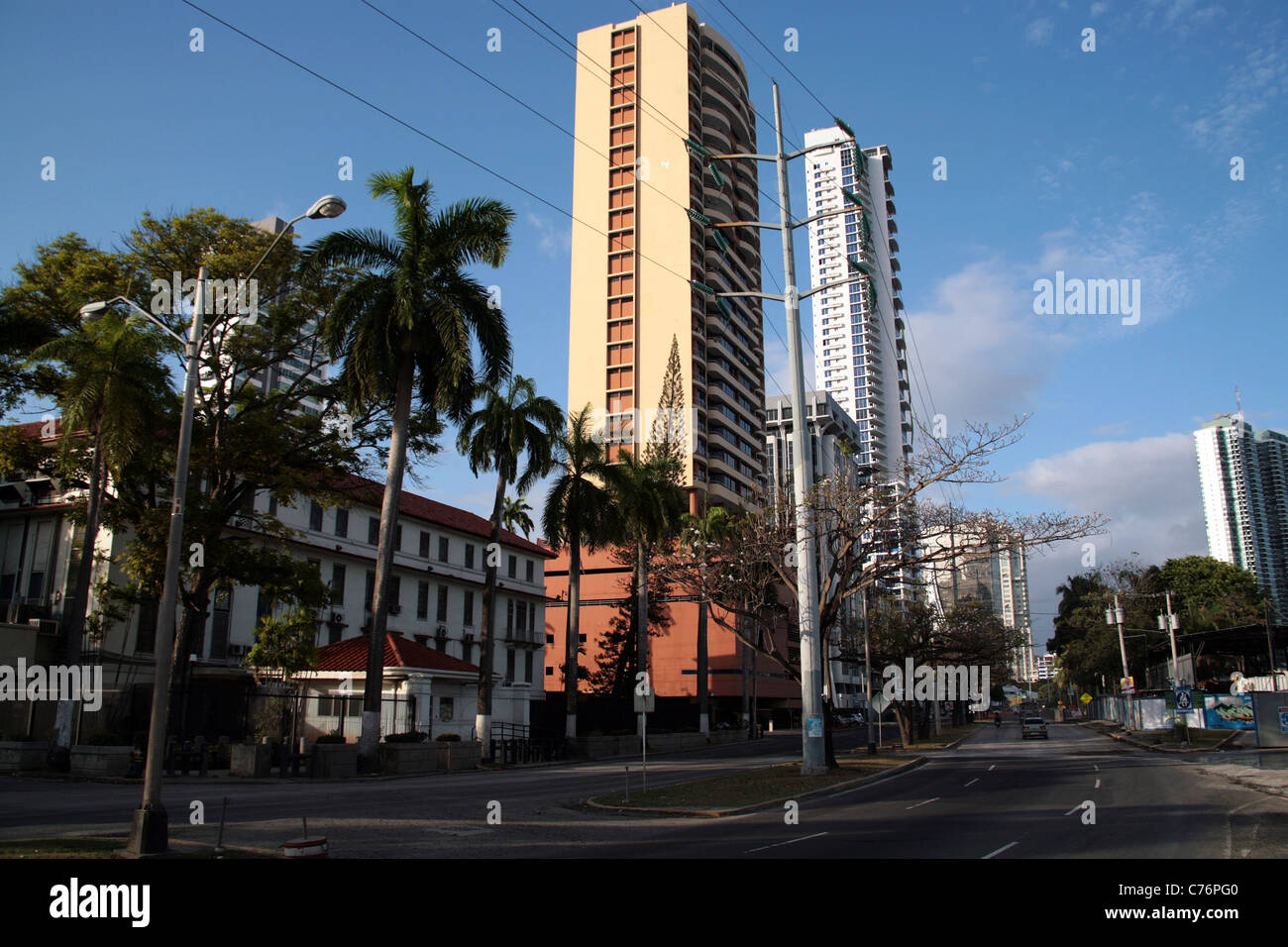 Les bâtiments élevés à Avenida Balboa, Panama City, Panama. Banque D'Images