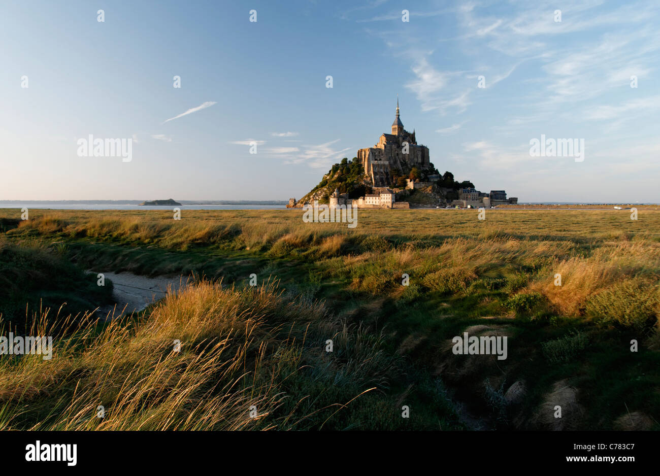 Mont Saint Michel (Manche, Basse-Normandie, France). Banque D'Images