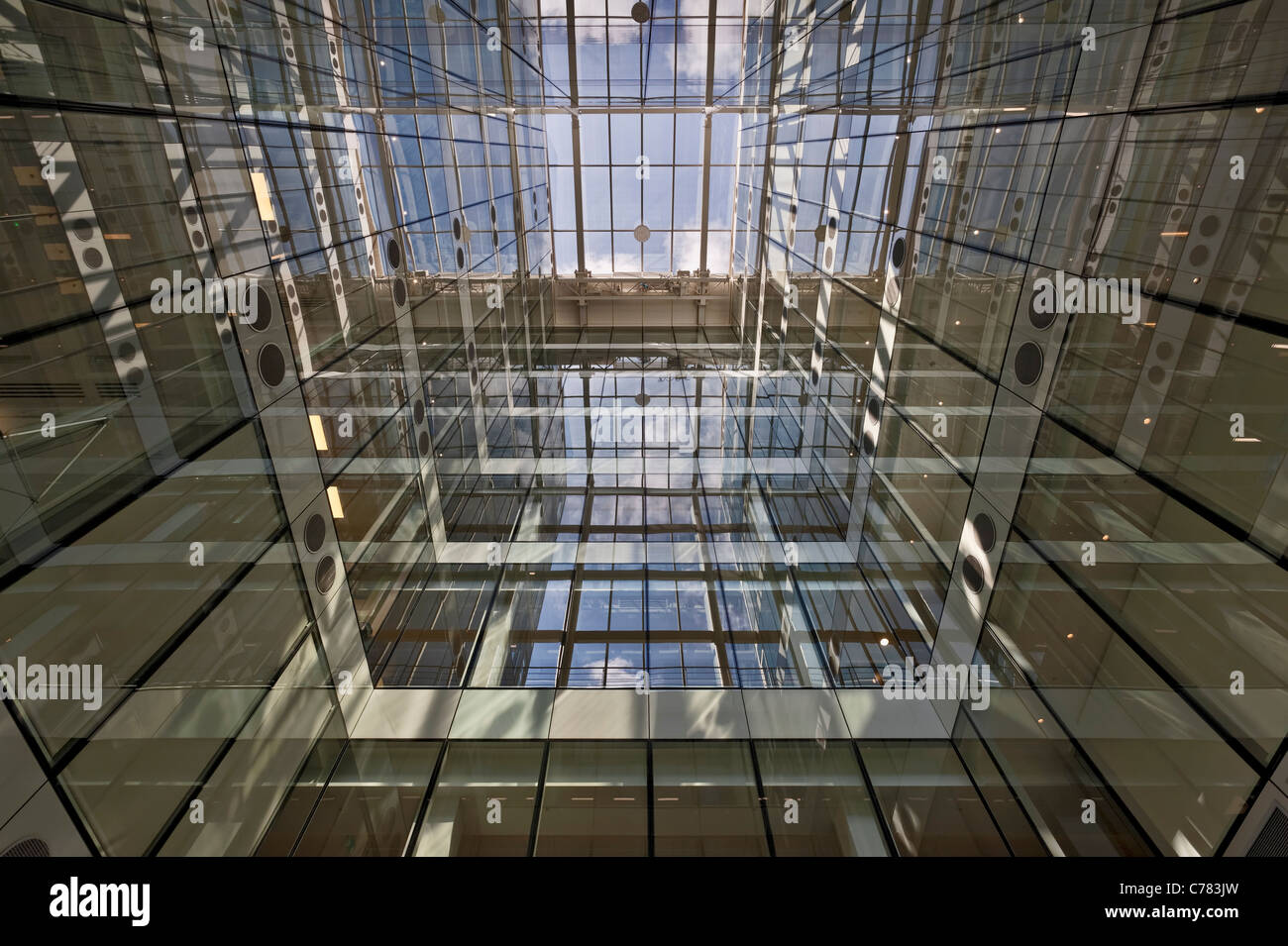 Jardins tabliers des bureaux dans la ville de Londres. Banque D'Images
