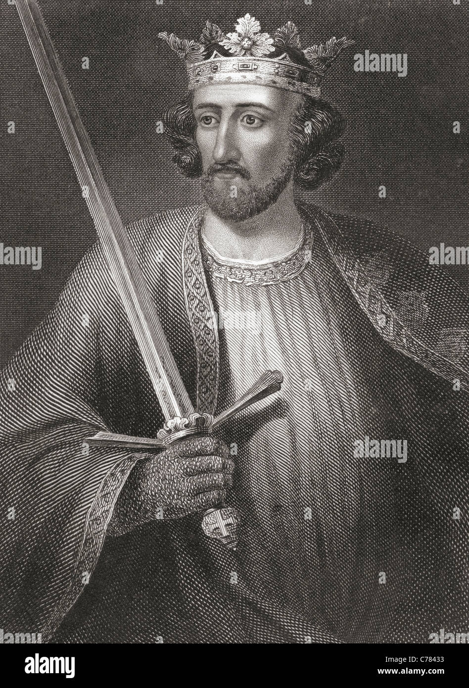 Édouard I, 1239 - 1307, alias Edward Longshanks et le marteau de l'Écossais. Roi d'Angleterre. Banque D'Images