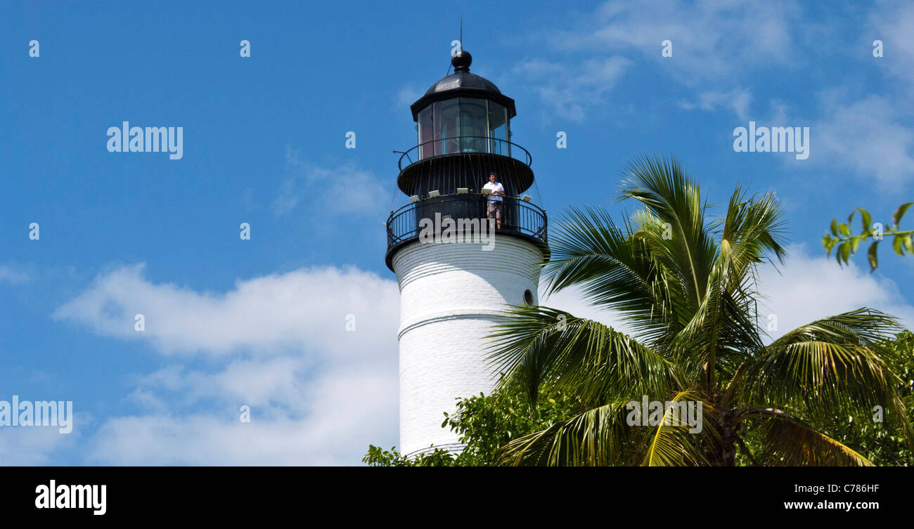 Le vieux phare de Key West en Floride. Le phare est à côté de la maison de Hemingway sur Whitehead street Banque D'Images