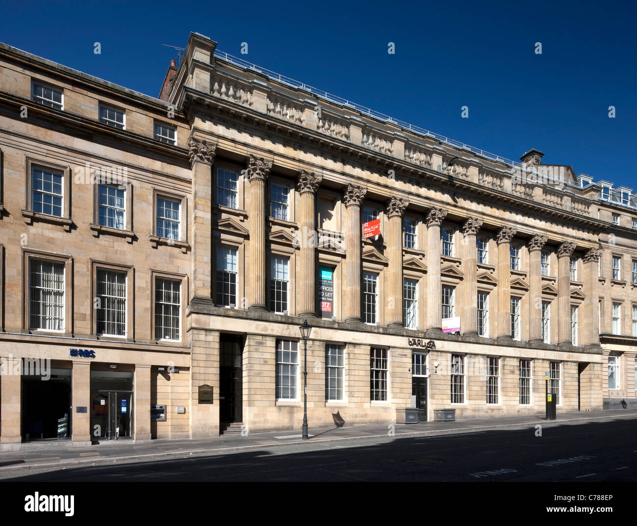 La magnifique architecture de Grey Street, Newcastle upon Tyne Banque D'Images