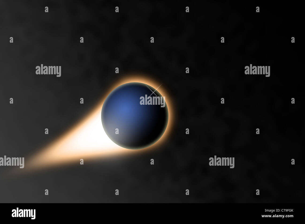 Meteor de vol dans l'espace Banque D'Images