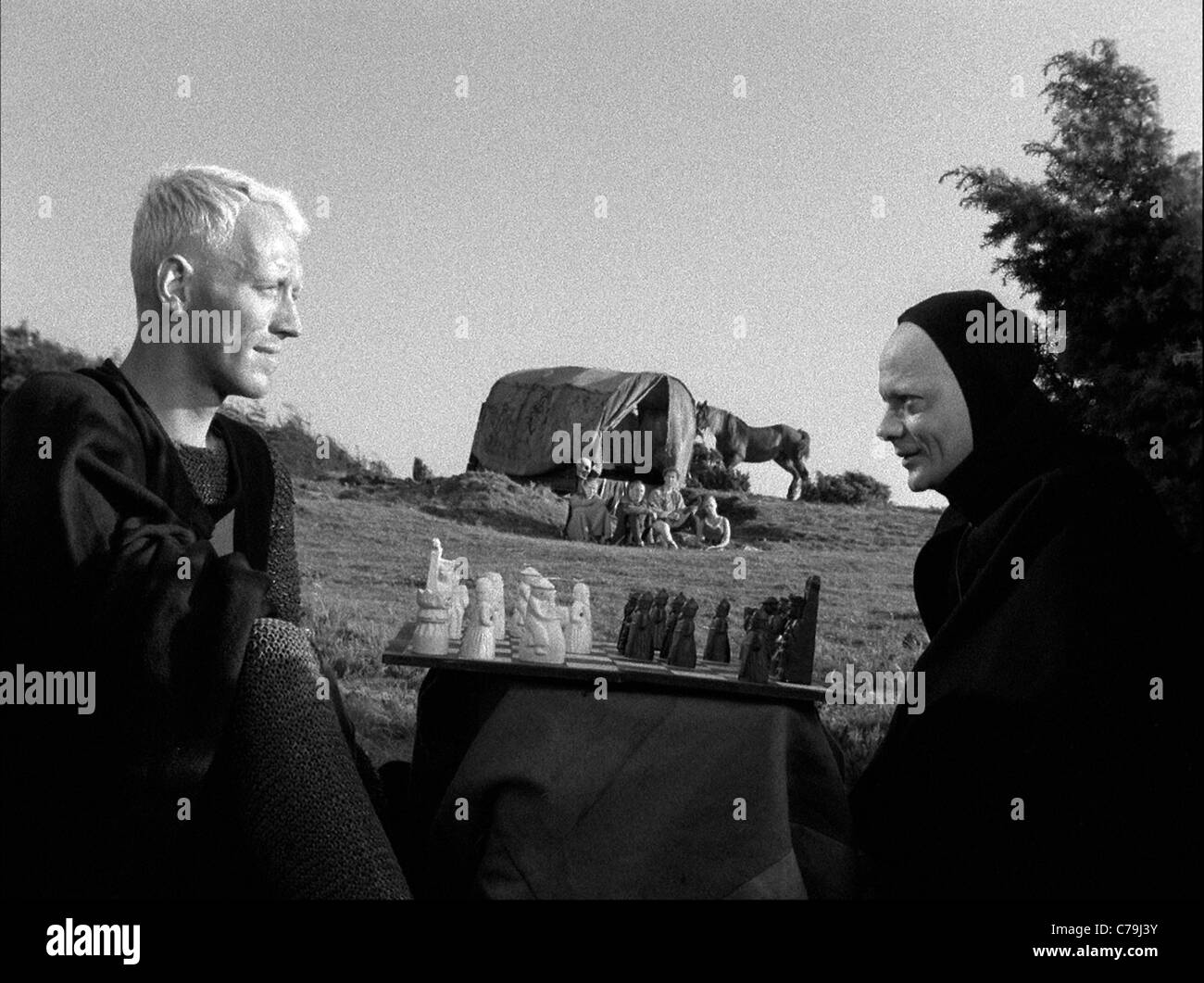 Le Septième Sceau (1957) Max von SYDOW, BENGT EKEROT Ingmar Bergman (DIR) 013 COLLECTION MOVIESTORE LTD Banque D'Images