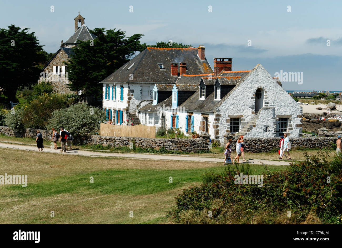 Maison du peintre de marine : Marin Marie (îles Chausey, Manche, Normandie, France). Banque D'Images