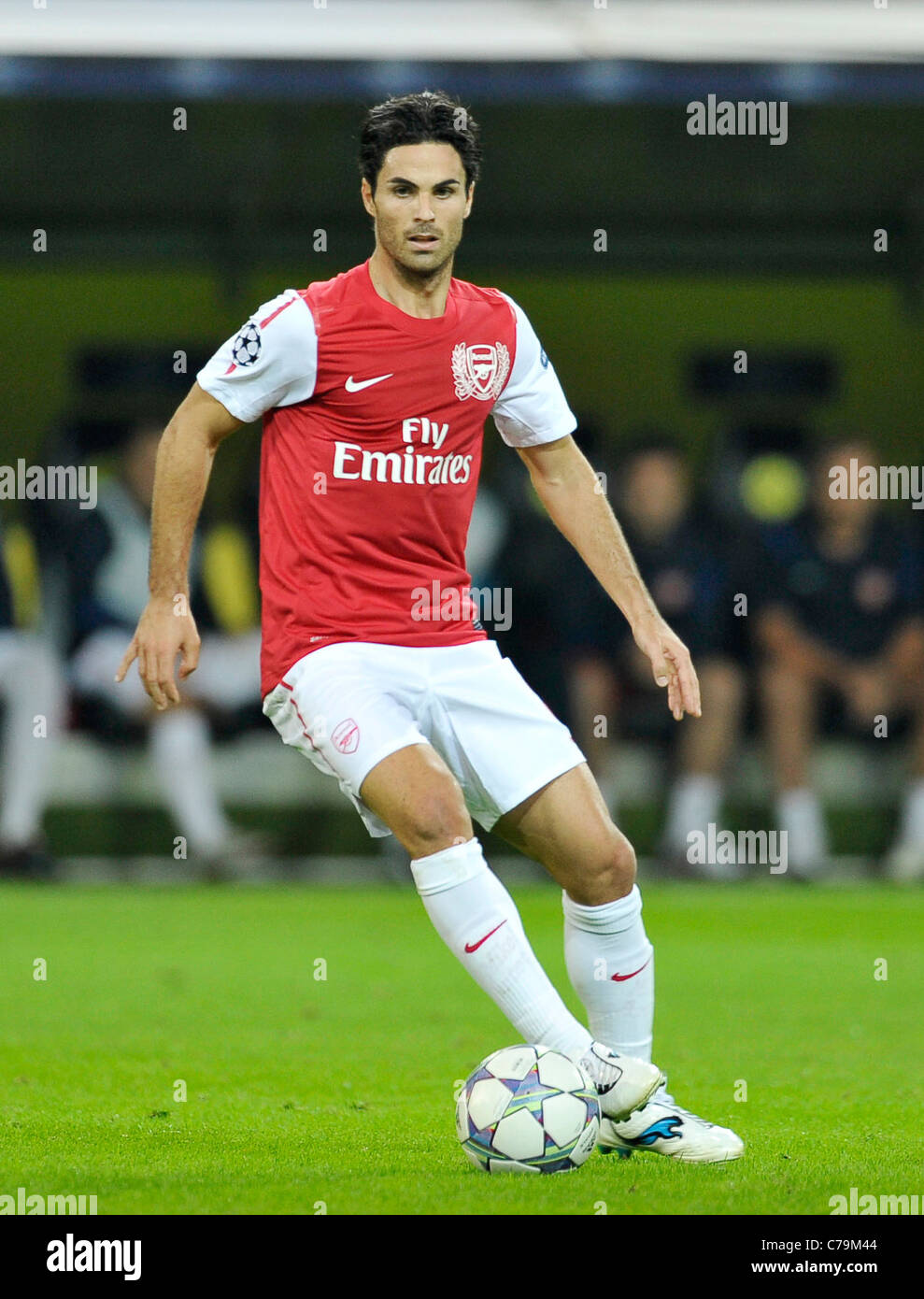 Parc Signal Iduna Dortmund Allemagne 13 09 2011 Football Ligue Des Champions Saison 2011 12 Journee 1 Borussia Dortmund Bvb Contre Arsenal Fc Ei 1 1 Mikel Arteta Arsenal Fc Photo Stock Alamy