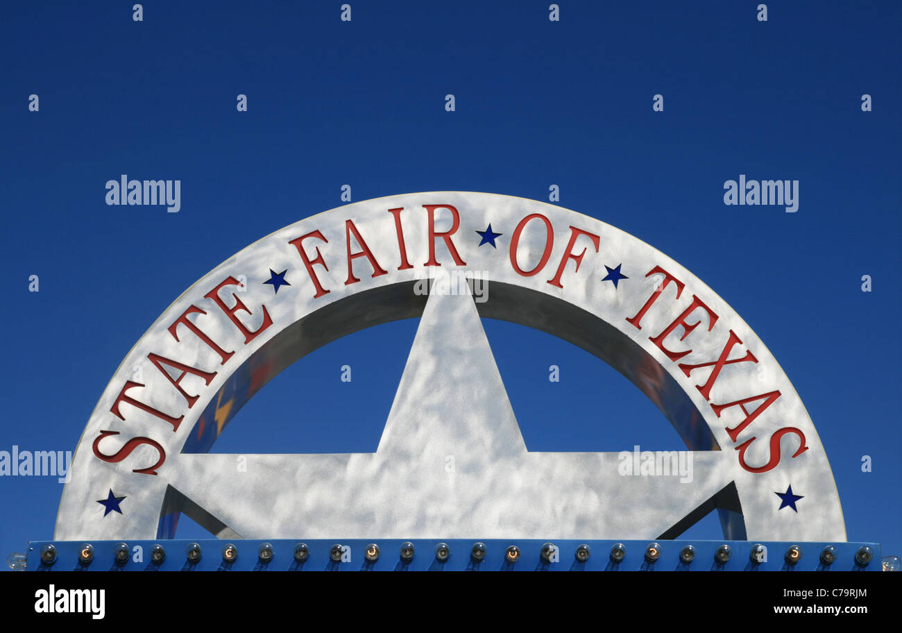 State Fair of Texas signe à la foire de l'État du Texas, Dallas Banque D'Images